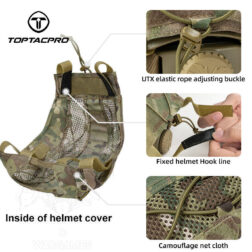 Funda de casco para Casco FAST - TopTacPro - Multicam Black - Imagen 5