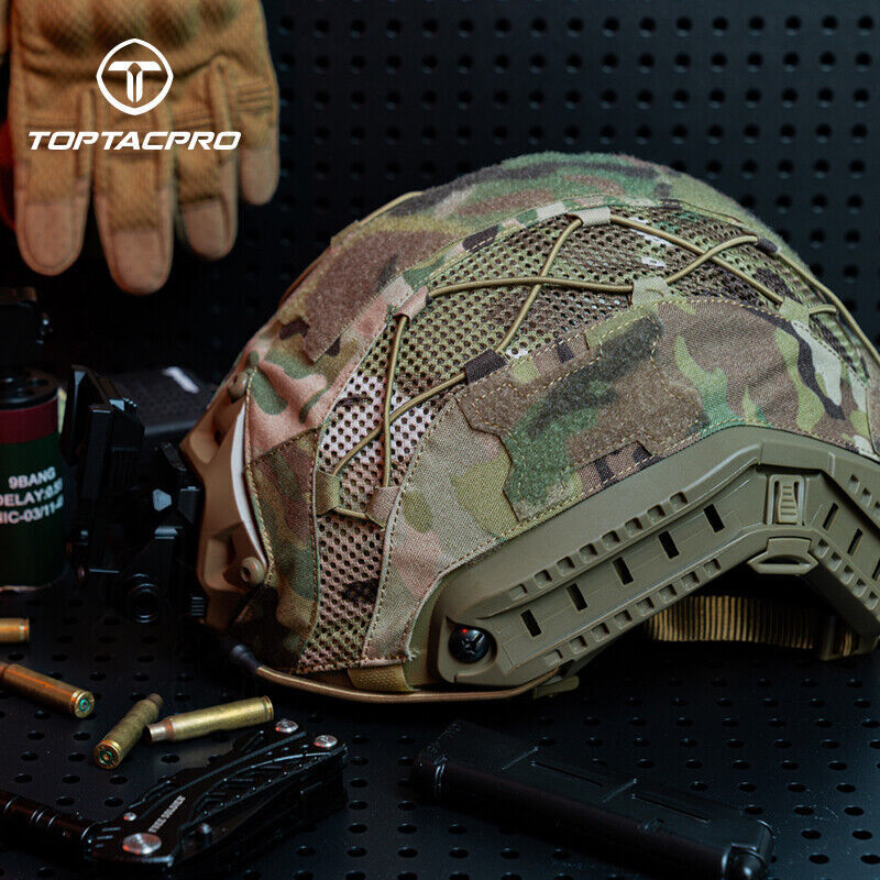 Funda de casco para Casco FAST - TopTacPro - Multicam Black - Imagen 9