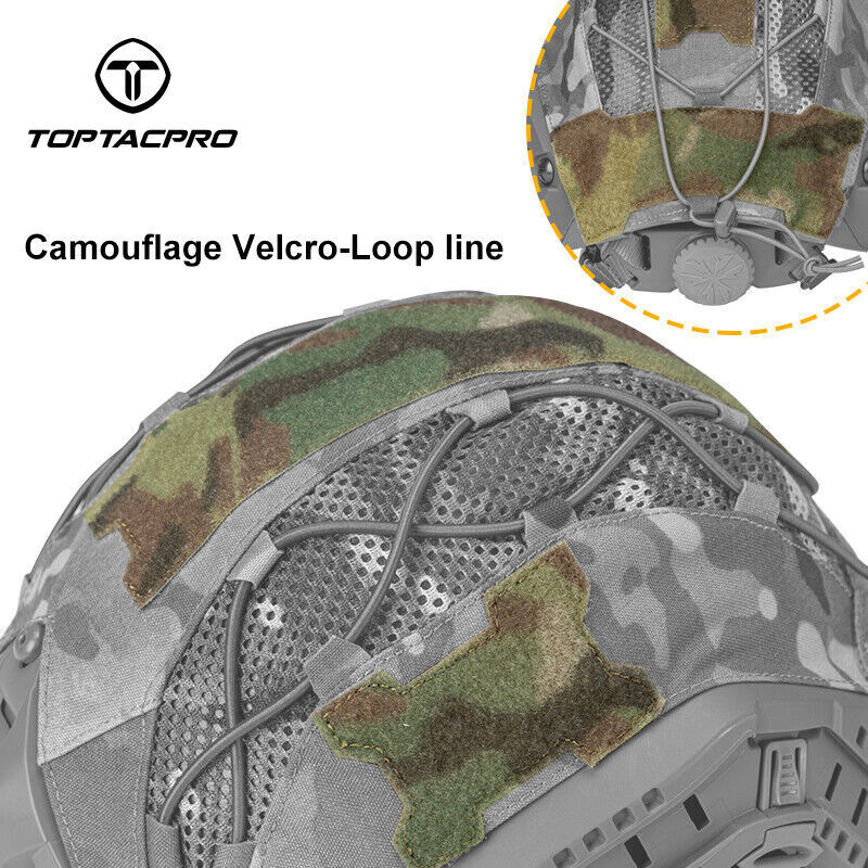 Funda de casco para Casco FAST - TopTacPro - Multicam Black - Imagen 8