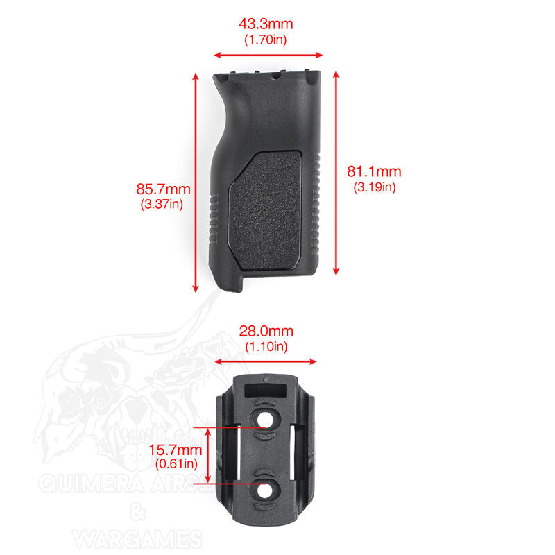 Grip AVG largo MLOK con gestor de cableado - - Imagen 4