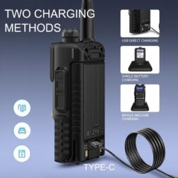 Baofeng UV-5RM Tribanda recargable USB-C Full Set - Negro - Imagen 5