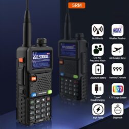Baofeng UV-5RM Tribanda recargable USB-C Full Set - Negro - Imagen 6