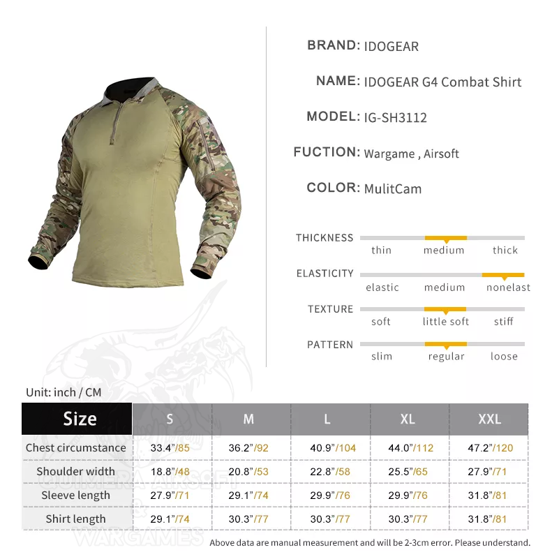 Combat Shirt Gen 4 Idogear Multicam - Imagen 6