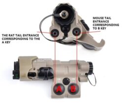 Alternative view of MAWL-C1 Gen3 Polymer Version Luz Blanca/IR y Laser Rojo/IR - WADSN - Negro