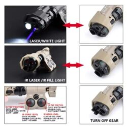 MAWL-C1 Gen3 Polymer Version Luz Blanca/IR y Laser Rojo/IR - WADSN - Negro - Imagen 7