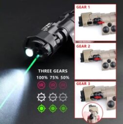 MAWL-C1 Gen3 Polymer Version Luz Blanca/IR y Laser Rojo/IR - WADSN - Negro - Imagen 8