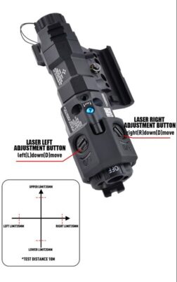 MAWL-C1 Gen3 Aluminium Version Luz Blanca/IR y Laser Rojo/IR - WADSN - Negro - Imagen 9