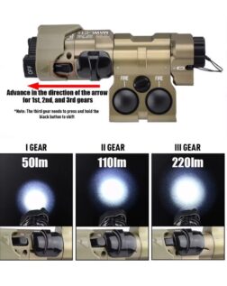 MAWL-C1 Gen3 Aluminium Version Luz Blanca/IR y Laser Rojo/IR - WADSN - Negro - Imagen 11