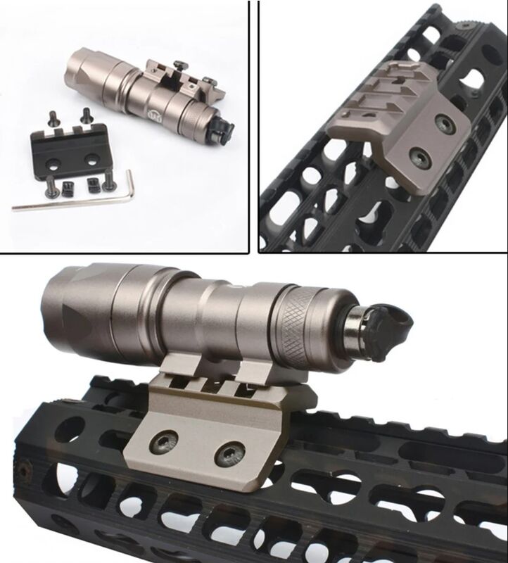 Montura de Rail Offset para linterna M600 para Mlok y Keymod - WADSN - Imagen 5