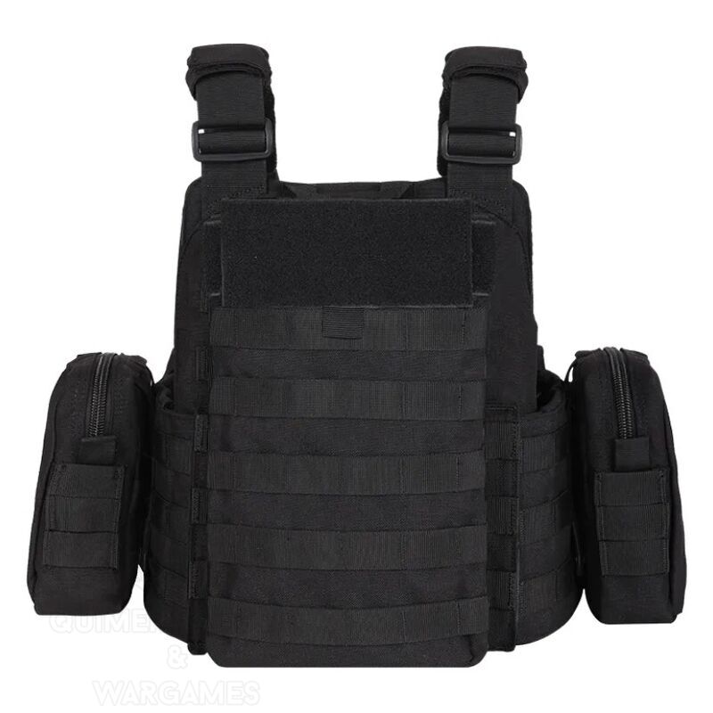 Chaleco Tactico tipo DCS Plate Carrier V2 y pack de pouches abiertos para 5.56 Yakeda - Imagen 3