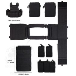 Chaleco Tactico tipo DCS Plate Carrier V2 y pack de pouches abiertos para 5.56 Yakeda - Imagen 5