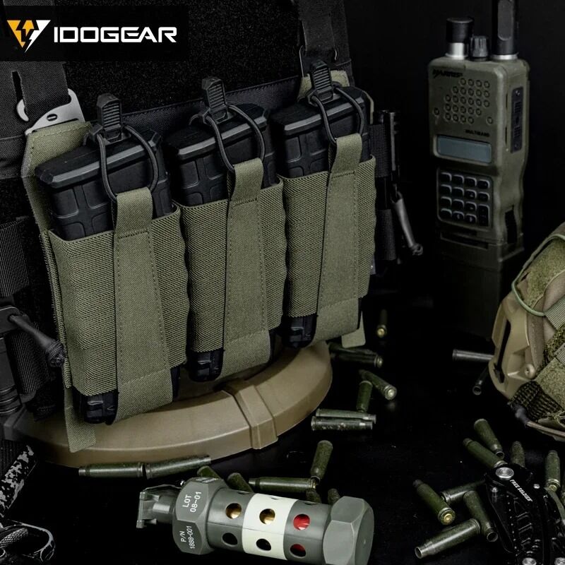 Pouch triple M4 tipo FERRO TEAR IDOGEAR - Multicam - Imagen 10