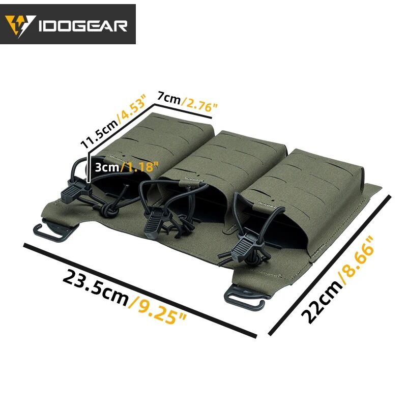 Pouch triple M4 tipo FERRO KTAR 556 IDOGEAR - Multicam - Imagen 7