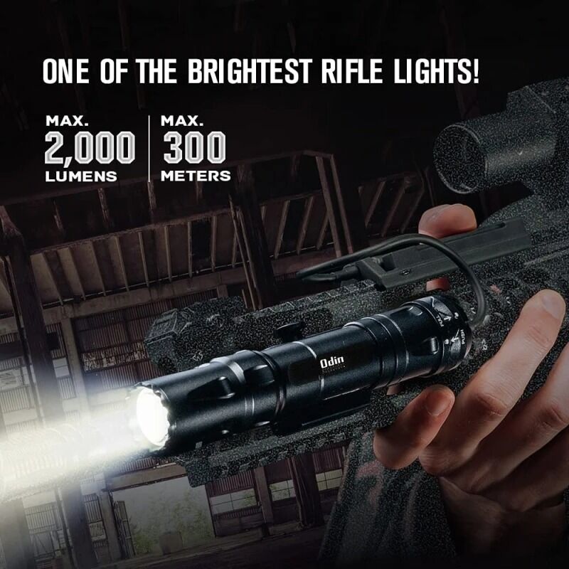 Linterna Táctica ODIN 2000 lm para Ris Picatinny - Negro - Imagen 14