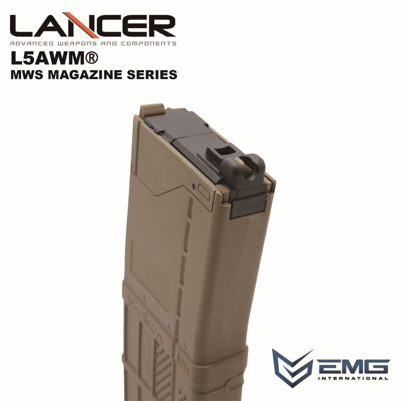 Cargador Lancer L5 AWN 5.56 opaco para MWS GBB 30bbs EMG - Imagen 8