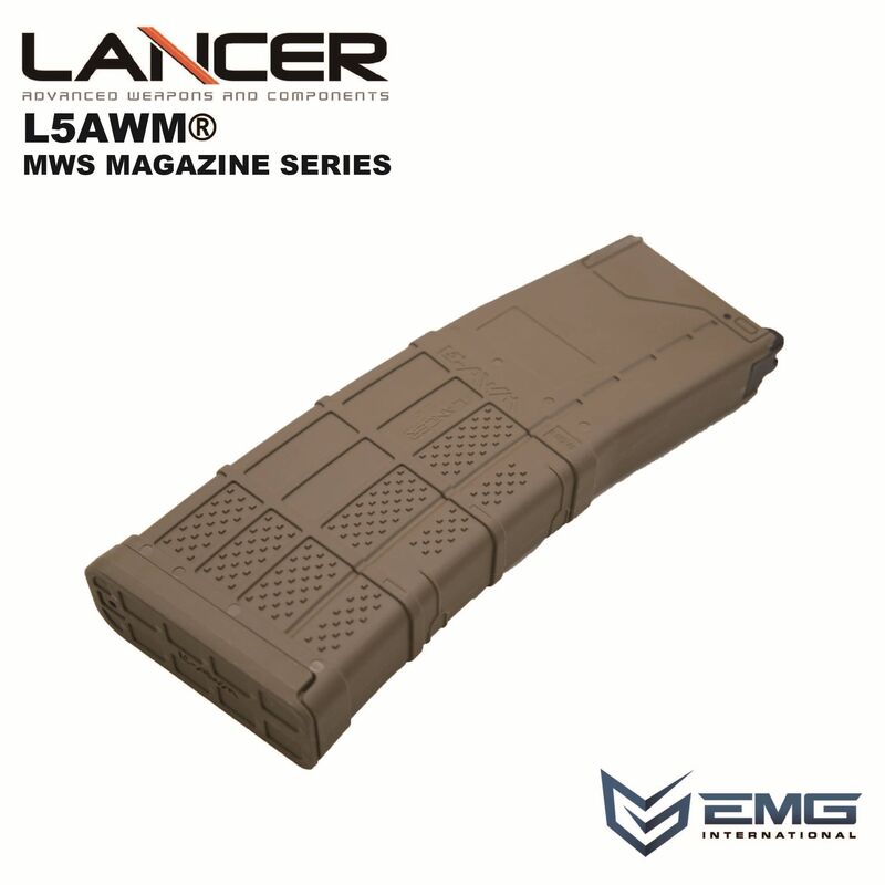Cargador Lancer L5 AWN 5.56 opaco para MWS GBB 30bbs EMG - Imagen 6