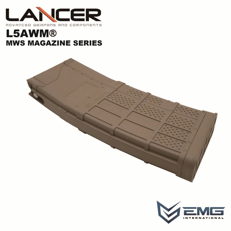 Cargador Lancer L5 AWN 5.56 opaco para MWS GBB 30bbs EMG - Imagen 5