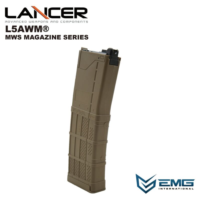 Cargador Lancer L5 AWN 5.56 opaco para MWS GBB 30bbs EMG - Imagen 2