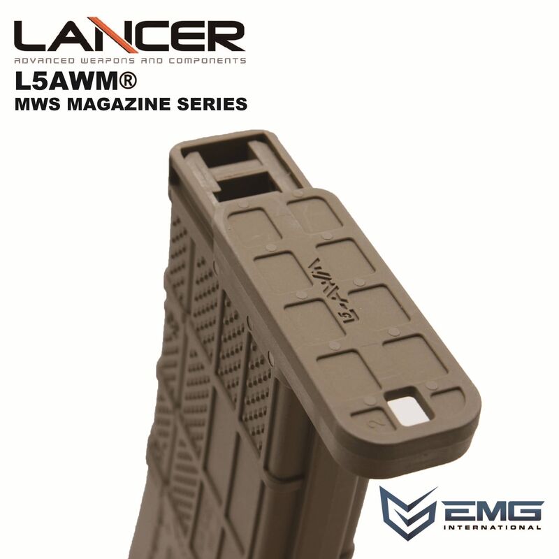 Cargador Lancer L5 AWN 5.56 opaco para MWS GBB 30bbs EMG - Imagen 9