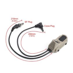 Switch Remoto Doble tipo AN para M-LOK y Rail 22mm Conector SF y Crane WADSN - Imagen 6