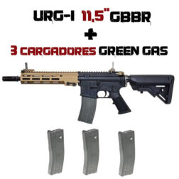 PACK M4 URG-I 11,5" GBBR Ver.EU + 3 Cargadores Green Gas - VFC - Brown