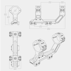 Montura de una Pieza AR15 30mm Alta Vector Optics - Negro - Imagen 10