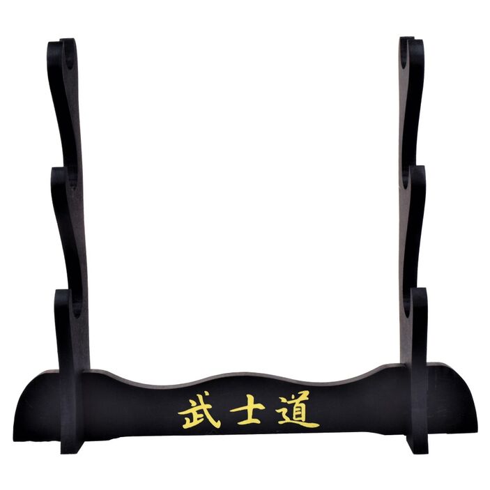 Peana Katana 3pcs Madera - Negro