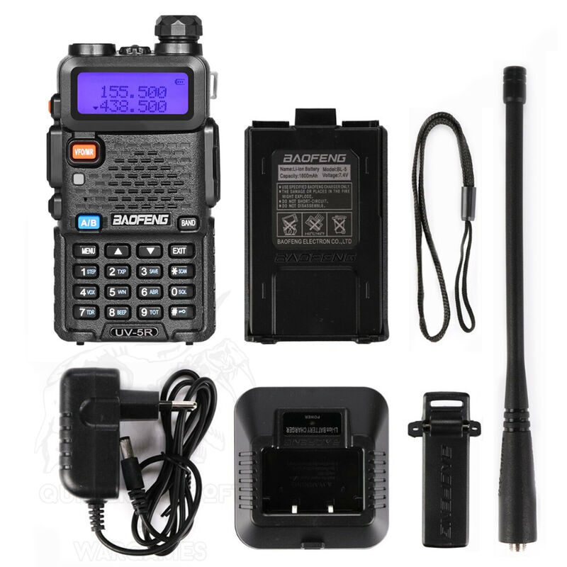 Baofeng UV-5R PTT Full Set - Negro