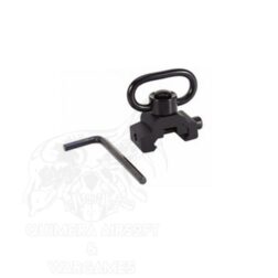 Enganche de correa para rail - Negro