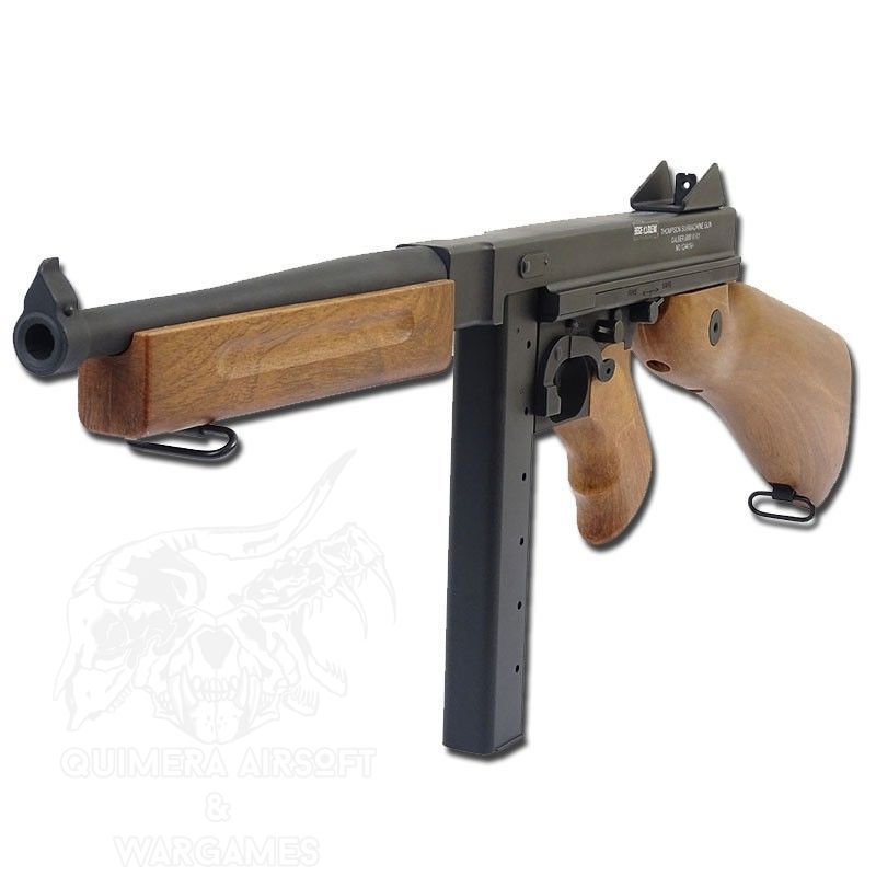 Alternative view of M1A1 Thompson Military Imitación Madera Cybergun
