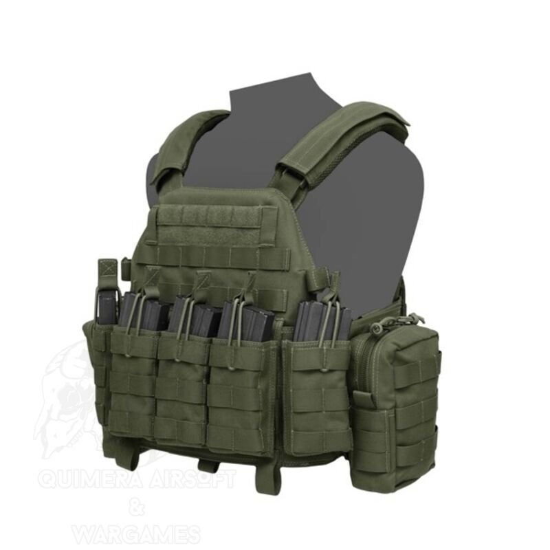 DCS Plate Carrier y pack de pouches abiertos para 5.56 Warrior - OD - L - Imagen 2