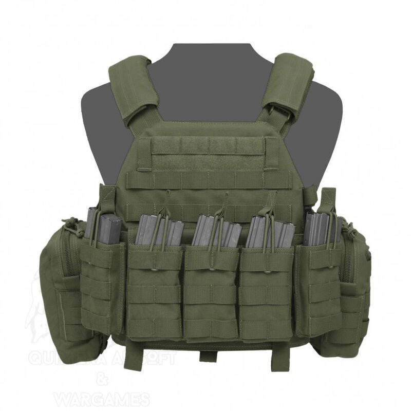 DCS Plate Carrier y pack de pouches abiertos para 5.56 Warrior - OD - L