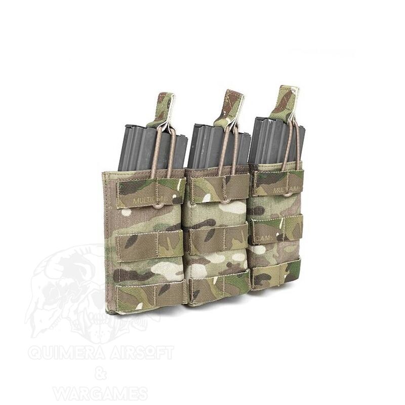 Alternative view of Triple molle Open M4 5.56 Mag/bungee retention Warrior - Multicam