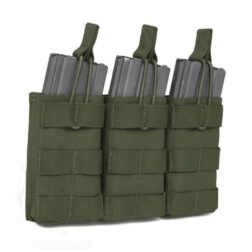 Alternative view of Triple molle Open M4 5.56 Mag/bungee retention Warrior - OD