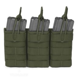 Triple molle Open M4 5.56 Mag/bungee retention Warrior - OD