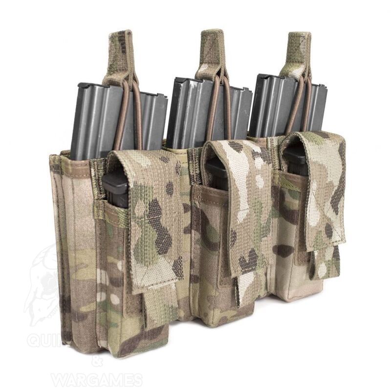 Alternative view of Triple Open 5.56mm y 9mm Pouch Warrior - Multicam