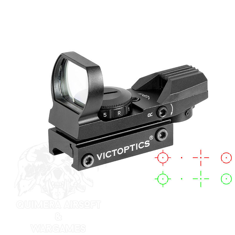 Red Dot tipo Samurai Rojo/Verde Multireticula - Negro