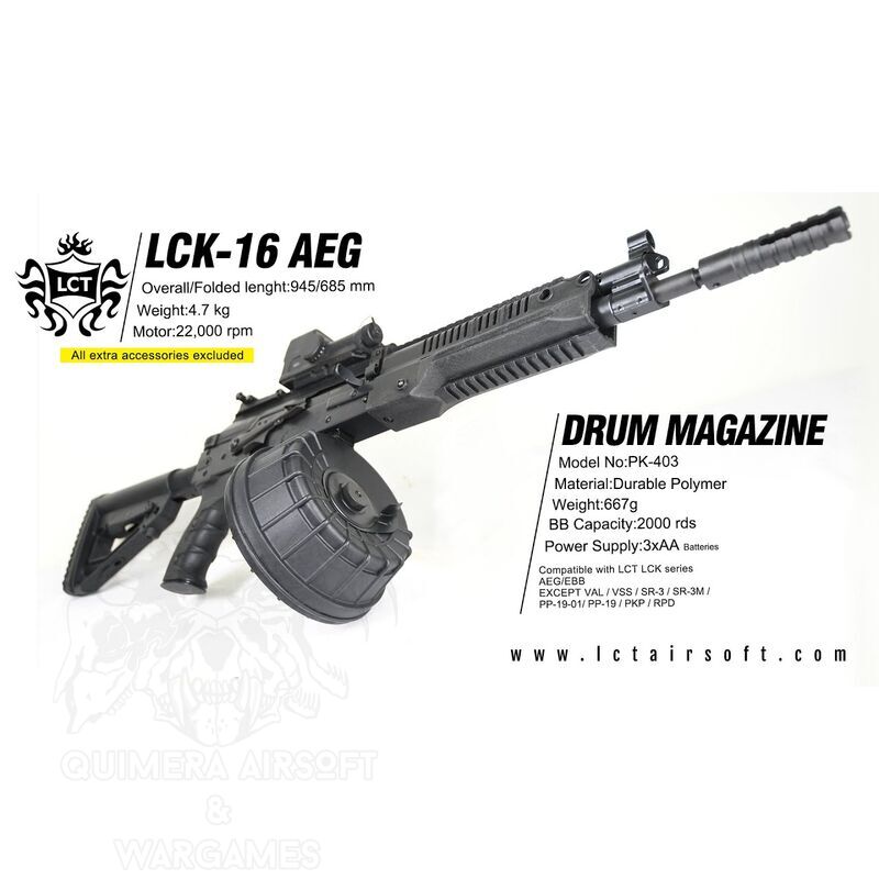 Alternative view of Cargador Drum electrico para LCK-16 2000bbs LCT