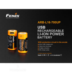 Bateria 16340 RCR123a 3.6V 700mAh Recargable por Micro-USB Fenix - Imagen 3