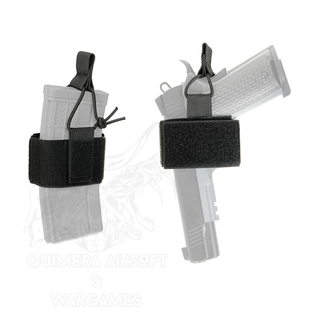 Alternative view of Inserto con velcro y elastico de seguridad para cargador o pistola 8Fields - Negro