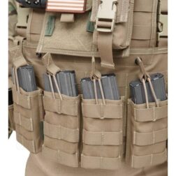 Triple molle Open M4 5.56 Mag/bungee retention Warrior - Coyote - Imagen 3