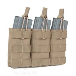 Alternative view of Triple molle Open M4 5.56 Mag/bungee retention Warrior - Coyote
