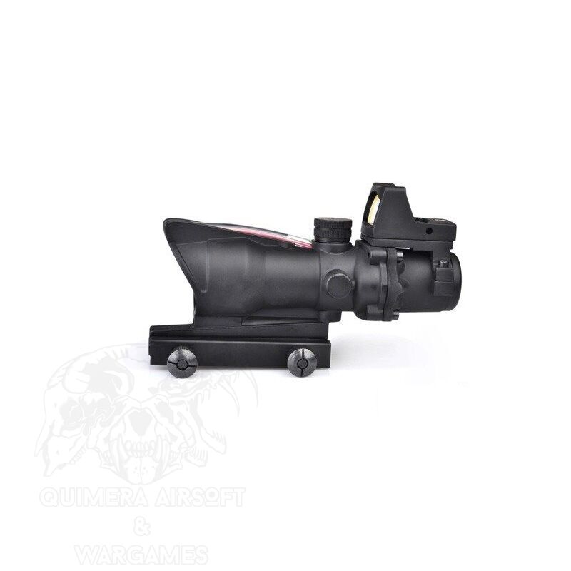 Red dot Tipo ACOG 4x32 punto Rojo y Verde Fibra Optica mas Mini Red Dot AIM-O