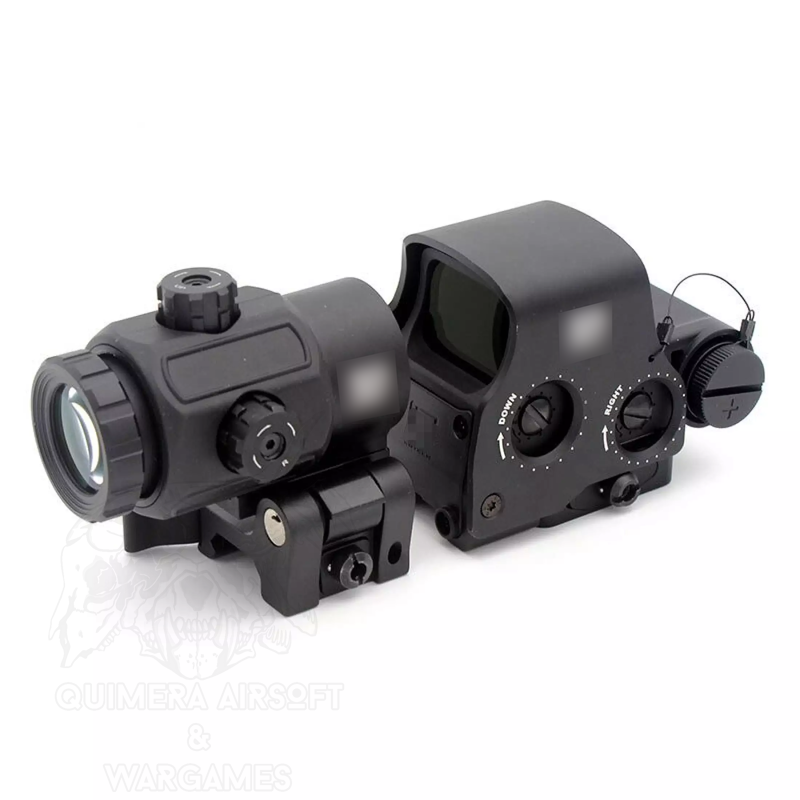 Alternative view of Red dot estilo Eotech EXPS Rojo/Verde + Magnificador G43 AIM-O/WADSN - Negro