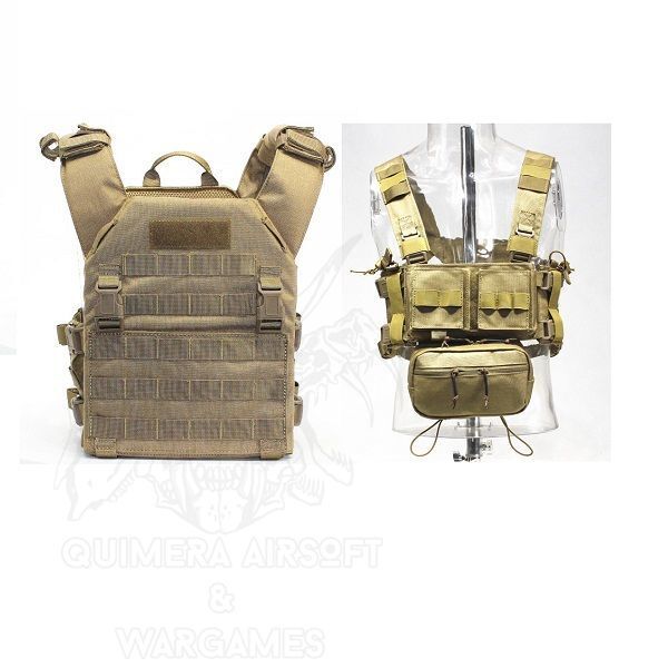 PACK Conquer Chaleco MPC y Mini Chest Rig - Tan