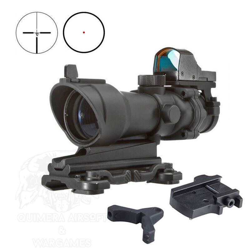Red dot Tipo ACOG 4x32 con QD y Mini Red Dot AIM-O