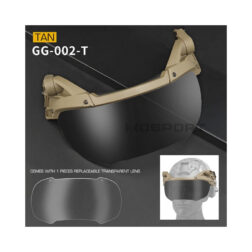 Visera Abatible para casco y 2 lentes WOSport -