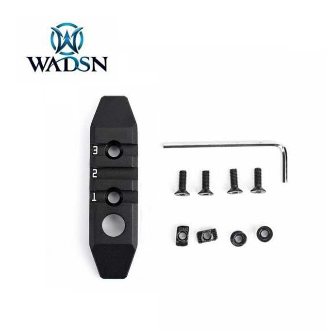 Rail de Aluminio 3 Slots MLOK y Keymod WADSN - Negro