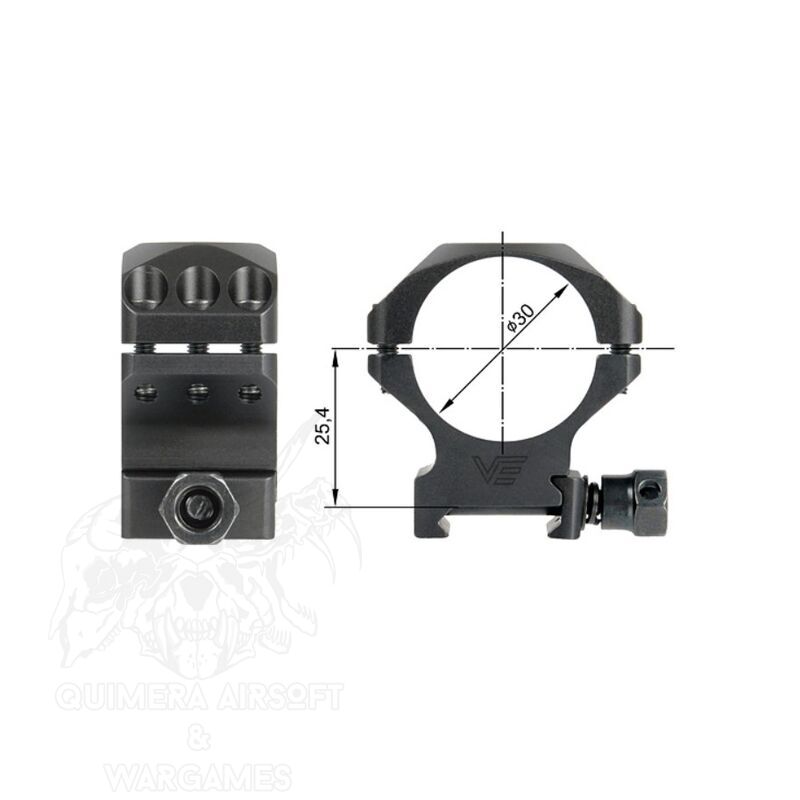 Alternative view of Vector Optics Anillas Bajas 1" 30mm X-ACCU