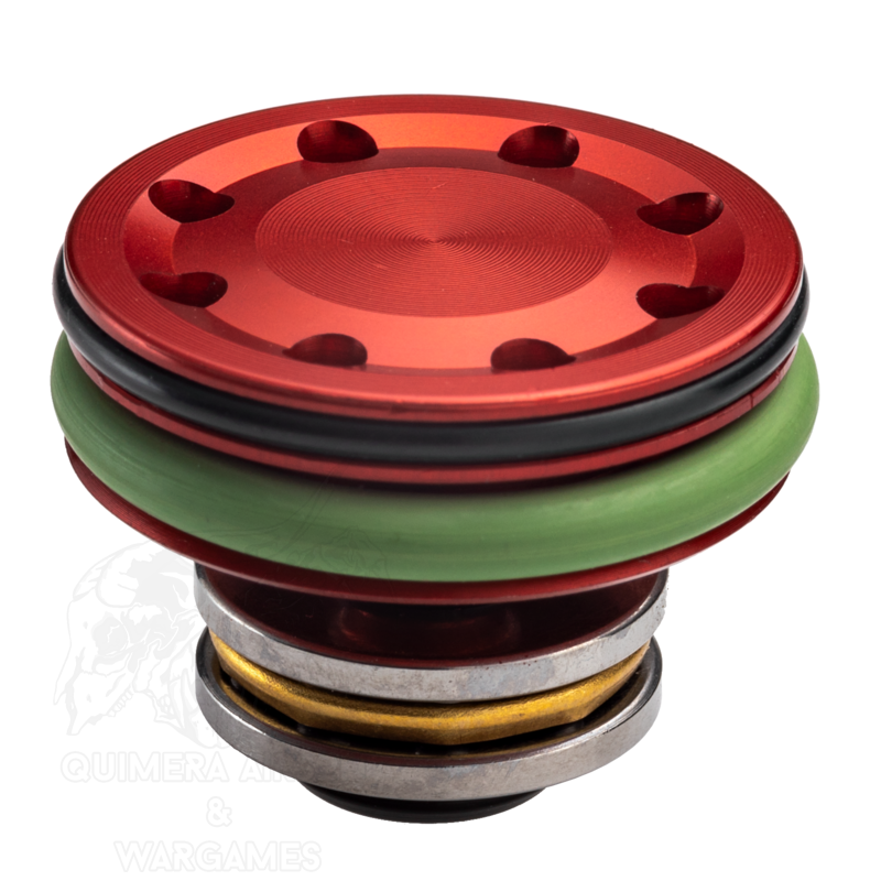 CNC ERGAL Double O-Ring Ball Bearing AEG Piston Head Advanced Type - FPS Softair